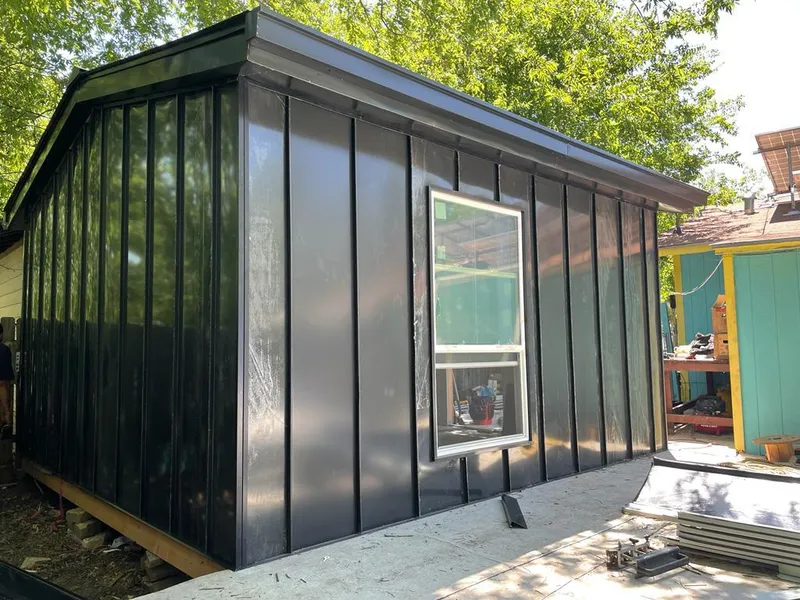 Black standing seam metal wall panels for Metal Roof Installation in Pleasant Hills